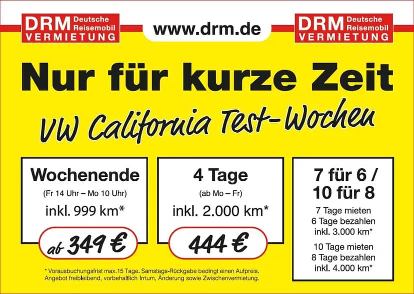 VW California Test Weeks 2026 - Rent a VW California at an affordable price from Oldenburg