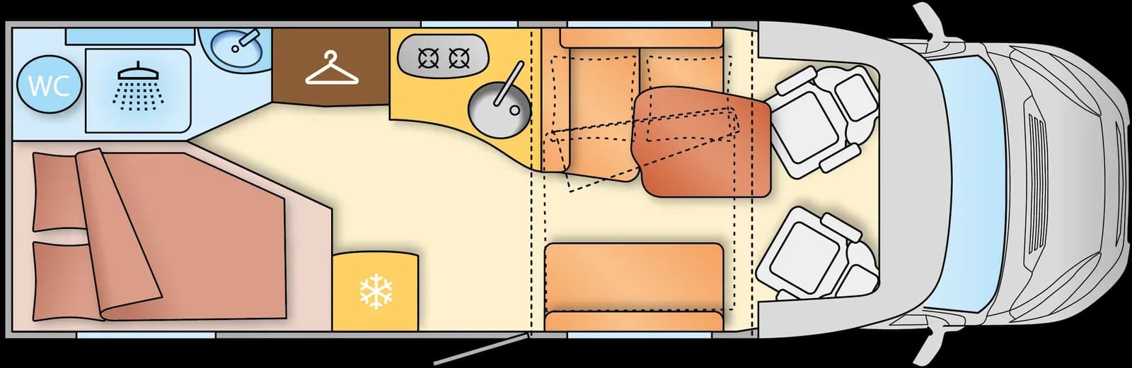 K3 Classic Cruiser – Grundriss Tag